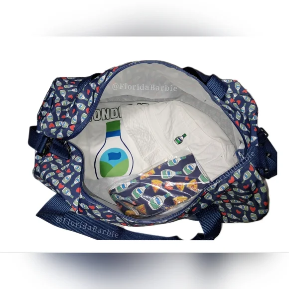 Duffle Bag Hidden Valley Collectors Blue Athletic Zipper Crossbody Nylon Gym Bag - Picture 12 of 15